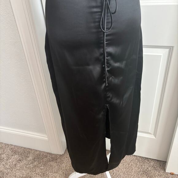 NWT Bella Barnett Women’s Black Slip Dress L Formal Wedding Guest Black Tie Sexy - Picture 11 of 12